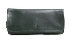 LEATHER TOBACCO AND PIPE BAG GREEN