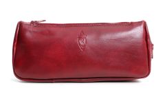 VINTAGE PIPE AND TOBACCO POUCH BURGUNDY
