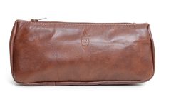 VINTAGE PIPE AND TOBACCO POUCH COGNAC