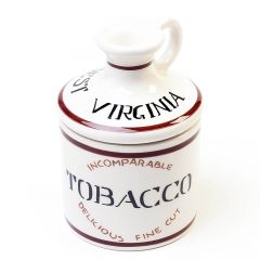 TOBACCO JAR FLASK SHAPED BROWN