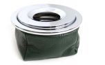 CORVETTE GREEN LEATHER CIGARETTE ASHTRAY