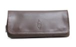 LEATHER TOBACCO AND PIPE BAG BROWN