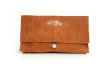 LIGHT BROWN VELVET PIPE AND TOBACCO BAG