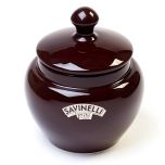 VASO PORTA TABACCO CERAMICA MARRONE